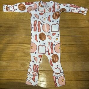 Monica + Andy Breakfast Print Kids One Piece